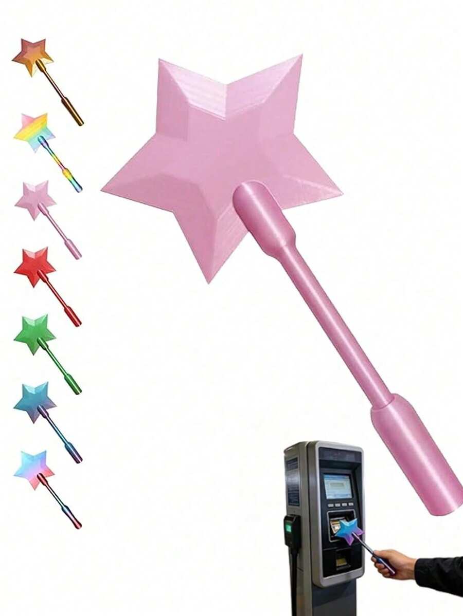 3D Printed Contactless Payment Magic Wand, Tap To Pay Credit Card Holder, Cute Small Wallet Card Case, Essential For Women Travel, Summer Pink Wallet