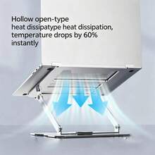 No-Installation Laptop/Tablet Stand, Foldable Height Adjustable, Alloy Cooling Frame, Rotatable Monitor Riser - Multicolor - View 2