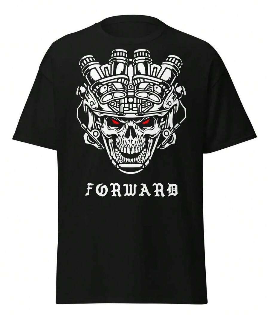 Ljk Skull T-Shirt With Night Vision - Black - View 1