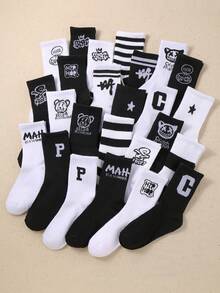 Graffiti Print Ankle Socks | Urban Street Style, Unisex, Breathable & Comfortable | Multiple Designs, Suitable For Sports And Daily Wear, Teens Socks, Random Styles - Multicolor - View 6