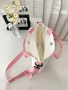 Sausage Dog Pattern Tote Bag For Women, Large Capacity Multi-Functional Shoulder Bag, Lightweight Durable Commuter & Shopping Handbag, Portable Everyday Storage Tote For Work, School, Travel, Beach & Grocery Use, Practical Teacher Gift & Cute Gift For Women - Multicolor - View 4