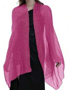 Starry Night Shawls And Wraps Evening Dresses, Shiny Scarf Women's Formal Wear, Glitzy Fashion QTAG - F. 玫瑰/金星 - 查看 12
