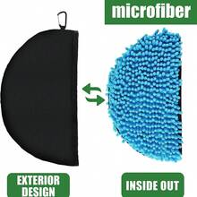 1 túi lau bằng sợi microfiber chenille, thấm hút nước tốt, dễ dàng lật mặt để lau, không làm hỏng bề mặt. - Nhiều màu - Xem 5
