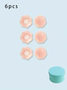 Bộ 6/12 miếng dán silicon che đầu nhũ hoa vô hình dành cho nữ, nhỏ nhắn và tự nhiên, tiện dụng cho nhiều dịp, kèm hộp đựng du lịch. - Nhiều màu - Xem 10