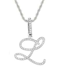 1pc Fashion Cursive Letter A-Z Necklace, Women Jewelry For Daily Wear - Romantic 26 Cursive Letter Necklace - View 31