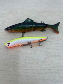 1 Set Fishing Lure Kit - Multi-Section Swimbait Lures With 3D Eyes And Laser Skin Hard Baits, Made Of ABS Material, Sharp Hooks, Targeting Aggressive Fish Species, Suitable For Freshwater And Saltwater Fishing, Freshwater Fishing Gear | Fashionable Swimbait | PVC Structure - Multicolor - View 13