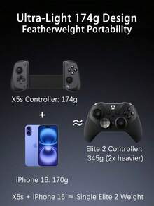 X5s 手遊電競手把 六軸體感霍爾遊戲手把 安卓蘋果手機平板PC三模通用 實體輔助按鍵手遊神器 可調行程板機+高刷輪詢率 - 查看 6