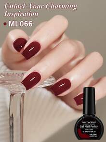 MEET ACROSS 1瓶 10.3ml 酒紅色凝膠指甲油，不含HEMA TPO 半永久可浸泡卸除UV凝膠指甲油，適合夏季美甲，持久、無鉛 DIY 美甲裝飾，美甲沙龍與居家美甲護理用品 - 酒紅色 - 查看 2