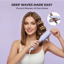 Curling Iron Anti-Scalding Negative Ion Curling Iron, French Deep V Egg Roll, Fast Heating And Long-Lasting Shaping, Great Gift For Girlfriend And Mom, Suitable For  Valentine's Day Gifts - Xem 9