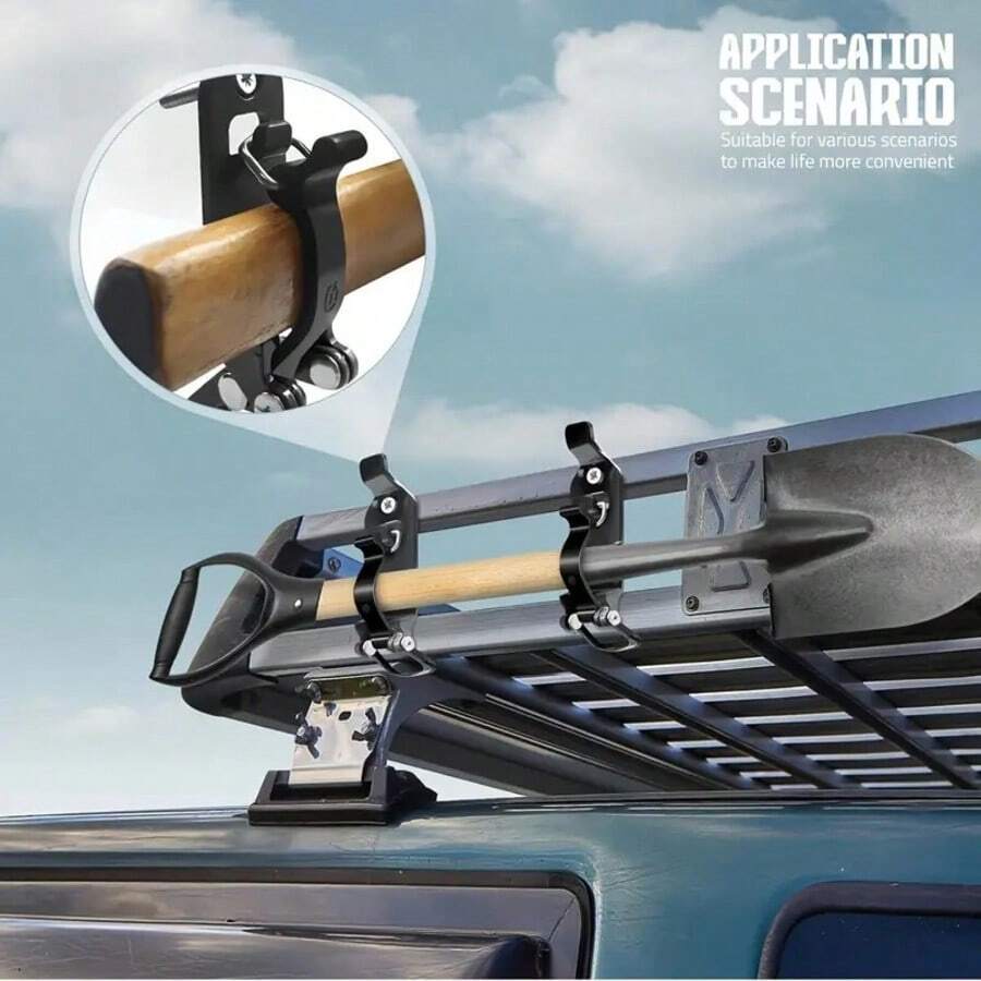 Khóa kẹp cố định cán rìu cứu hỏa, giá để hành lý trên nóc xe ô tô, loại chịu tải nặng, tháo lắp nhanh, dùng để cất giữ xẻng, rìu. - A - Xem 1