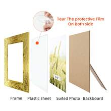 Bộ 6 khung ảnh trang trí kiểu Âu và Mỹ, có thể đặt ngang hoặc dọc, phù hợp với ảnh kích thước 3.5"X5", 4"X6", 5"X7", 6"X8", 8"X10", thích hợp để trưng bày trong phòng ngủ, phòng khách, hành lang, phòng học, studio (Giấy in ảnh được tặng kèm ngẫu nhiên). - 6Pcs - Xem 7