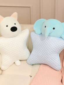 Cute Cartoon Animal Throw Pillow, Soft And Cool Granular Fabric Cushion ...