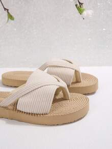 New Arrival Women's Fashion Bohemian Flat Sandals - Beige - View 3