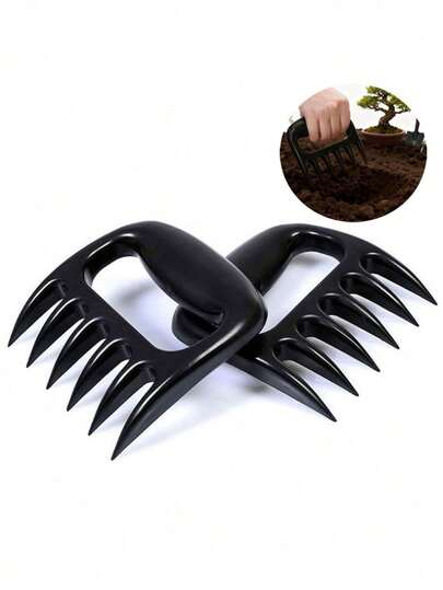 Ancinho de 6 Dentes, Cultivador de Jardim Manual, Adequado para Transplante, Soltar o Solo, Capinar e Lavrar, Ferramenta de Praia, Adequado para Pequenos Jardins e Plantio