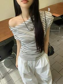 Women Tops - Black and White - View 1
