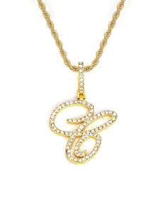 1pc Fashion Cursive Letter A-Z Necklace, Women Jewelry For Daily Wear - Romantic 26 Cursive Letter Necklace - View 55