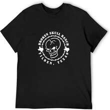 Broken Skull Ranch - Camiseta de algodón para hombre - Negro - Ver 2