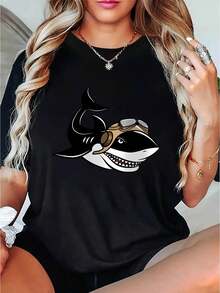 Women T-Shirts - Black - View 1