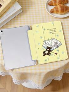 1 chiếc ốp lưng máy tính bảng họa tiết gấu và hoa, tương thích với iPad Mini 4/5/6/7, Air, 9.7/10.2/10.5, Air 4/5, Pro 11", thế hệ thứ 10, Air thế hệ thứ 8, Galaxy Tab A8 10.5" 2022, có ngăn đựng bút, chân đế gập ba, bảo vệ cạnh mềm bằng TPU, chức năng ngủ/thức từ tính, thiết kế tối giản/sáng tạo/vui nhộn/cá tính/dễ thương. - Nhiều màu - Xem 4