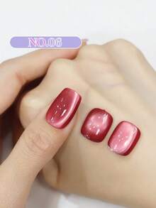 12ml 2026 Seasonal Dazzling Rainbow Fruit-Colored Light Dopamine Dual-Light Purple-Blue Light Skin-Tone Crystal Glass Bead Whitening Icy Transparent Light Gold Cat-Eye Gel Nail Polish. Nail Art Salon And Beauty Care, Long-Lasting With UV Lamp. - Multicolor - View 20
