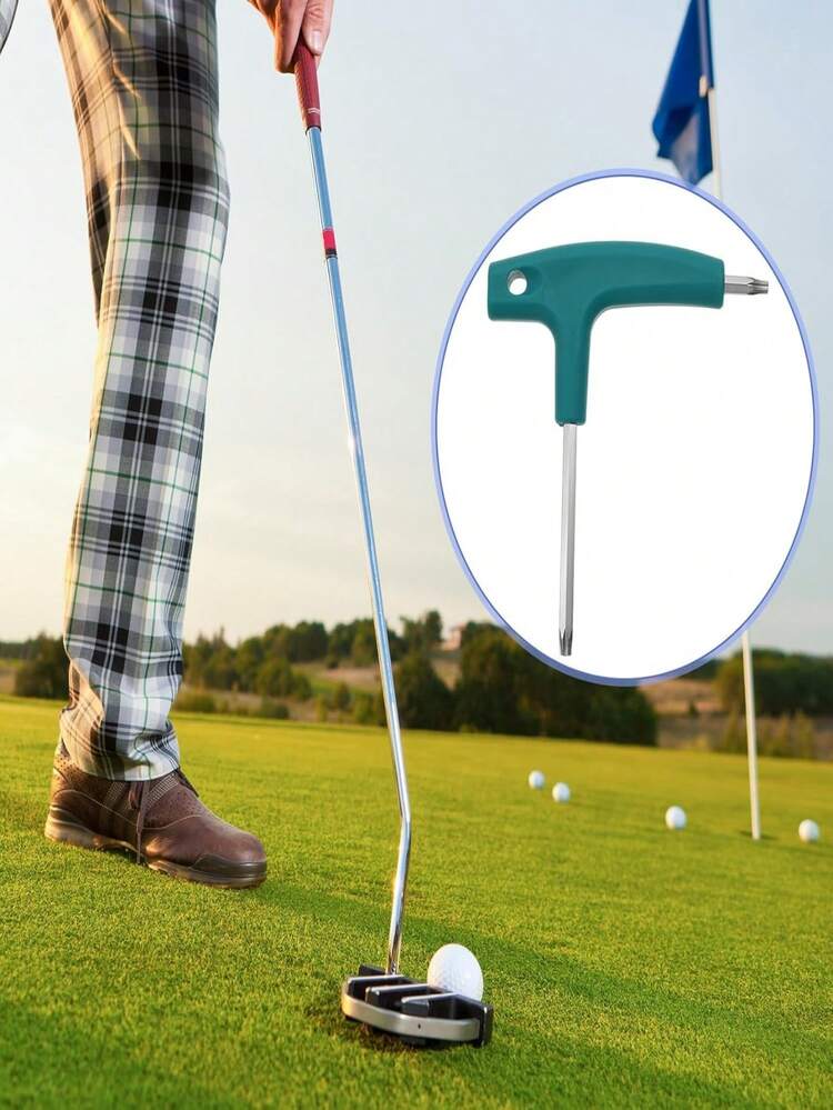 1PC Golf Wrench Golf Club Tool Golf Torque Wrench T20 And T25 Double-Head Universal Golf Wrench Tool, Stainless Steel Golf Club Adjustment Tool T20 T25 Counterweight Adapter, Green - Green - View 7