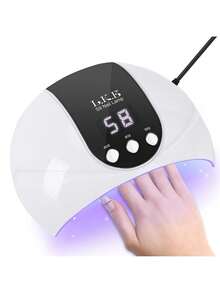 UV LED Nail Lamp, 54W UV Light For Gel Nails With Automatic Sensor/3 Timer Setting Professional Nail Dryer Gel Polish Curing Lamp Nail Art Tools - Đen và trắng - Xem 10