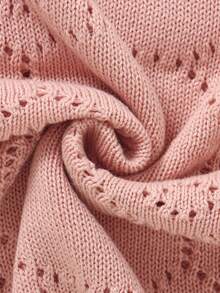 Chăn em bé dệt kim dùng được cả bốn mùa, chăn xe đẩy 100% cotton, khăn quấn cho trẻ sơ sinh, chăn trẻ em, đồ dùng cho bé - Hồng - Xem 7