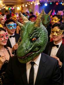 1 chiếc mặt nạ thú vật chơi khăm, mặt nạ cao su độc đáo, phụ kiện hóa trang Halloween, tiệc hóa trang, phụ kiện đang thịnh hành, không thể thiếu. - nhiều màu - Xem 1