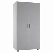 Kids 2-Door Wardrobe - 灰色 - 查看 1