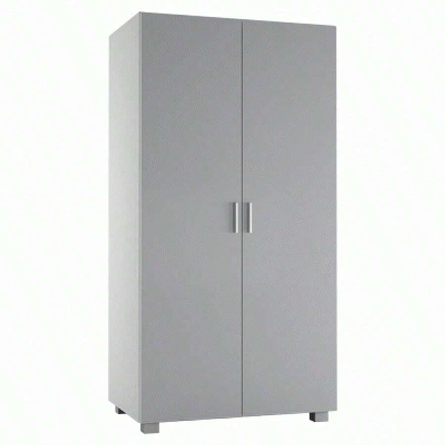 Kids 2-Door Wardrobe - 灰色 - 查看 1