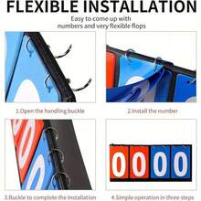 Multi-Digit Tabletop Scoreboard: Detachable, Battery-Free, Ideal For Indoor/Outdoor Sports Games Such As Basketball, Tennis, And Other Sports - Multicolor - View 5