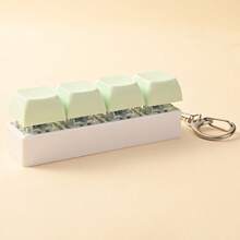 1pc Macaron Colorful Keyboard Fidget Keychain, Stress Relief Finger Clicker Toy, Perfect Party Favors & Gifts For Halloween Christmas - one-size - View 12