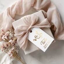 50pcs Personalized Gold Foil Baptism Labels, Customizable With Name And Date, Multiple Sizes Available, Suitable For Boys And Girls, Gift Packaging Labels - Multicolor 4 - View 2