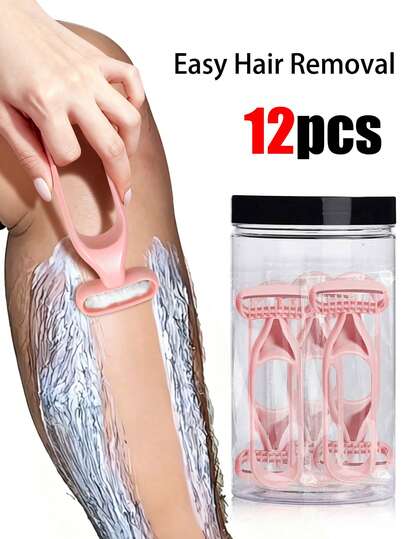 12/6/3/1 pezzi Set di rasatura monouso per donne, lame di rasoio, rasoio da donna, rifinitore per braccia, gambe, ascelle e zona bikini, epilatore per zone intime, epilatore manuale portatile per donne, epilatore per donne, strumenti di depilazione femminile, epilatore in acciaio inossidabile, epilatori per donne, strumenti di bellezza, rasoi, da viaggio portatile