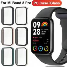 غطاء كمبيوتر + زجاج مقسى ل- Mi Band 8 Pro/9 Pro ، واقي شاشة فيلم مضاد للخدش وغطاء واقي صلب للحماية - متعدد الألوان - مشاهدة 8