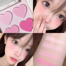 HERORANGE Rubor de 4 Colores Polvo Ultra Suave y Suave Tonos Nude de Baja Saturación Suave Ilumina Naturalmente las Mejillas Brillo sin Maquillaje Versátil para Uso Diario Citas Fiestas Maquillaje Diario Asequible - Multicolor - Ver 3