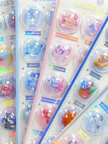 Bộ sticker 3D/tự làm, hình gấu trúc và mèo hoạt hình dễ thương, sticker 3D bằng nhựa epoxy, thích hợp cho điện thoại thông minh, sổ tay, cốc, bìa hồ sơ, quà tặng thủ công, sổ kế hoạch, album ảnh, hộp bút, phong bì, hộp quà, khung ảnh, nghệ thuật sticker, bề mặt nhẵn, nhựa chất lượng cao, sticker thủ công, sticker tự dính, dành cho người yêu thích văn phòng phẩm, người đam mê DIY. - Nhiều màu - Xem 2