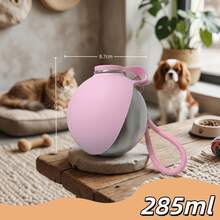 Botella de agua portátil de 2 en 1 para perros pequeños, de acero inoxidable y silicona a prueba de fugas - Multicolor - Ver 11