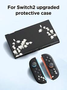 2025 New 2 Accessories, White Floral Print Protective Case/Cover, Compatible With Switch 2/Switch NS/Switch OLED/Lite, Compatible With Switch 2/Switch Console, Full Set Including Storage Bag, Game Card Case, Switch Protective Cover, Best Gift Compatible With Switch Players - Multicolor - View 11