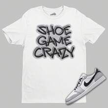 Juego de zapatos Camiseta loca a juego Airs Jordans 1 Low OG Barons - forma - Ver 1