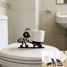 Freestanding Smiling Ant Shaped Toilet Paper Holder, Decorative Bathroom Tissue Roll Dispenser, Creative Bathroom Decor, Multi-Functional Paper Towel Storage Craft, Home Decor, Suitable For Bathroom, Bedroom And Living Room, Can Hold Standard Size Toilet Paper Rolls, Fun Bathroom Decor And Gift, Vivid Design Durable - Multicolor - View 10