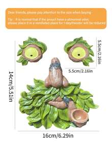 1pc Tree Face Decor, Outdoor Tree Face Art, Tree Trunk Face Decoration, Outdoor Tree Decoration - Multicolor - View 8