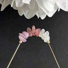 1 Piece Menopause Artificial Crystal Necklace Spodumene, Strawberry Quartz, Moonstone Jewelry Hormone Balance Gift - Multicolor - View 5