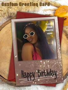 Customizable Birthday Card, Can Be Personalized For Sisters, Personalized Photo Greeting Card, Customized Photo Card - Multicolor - View 5