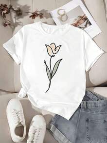Women T-Shirts - White - View 2