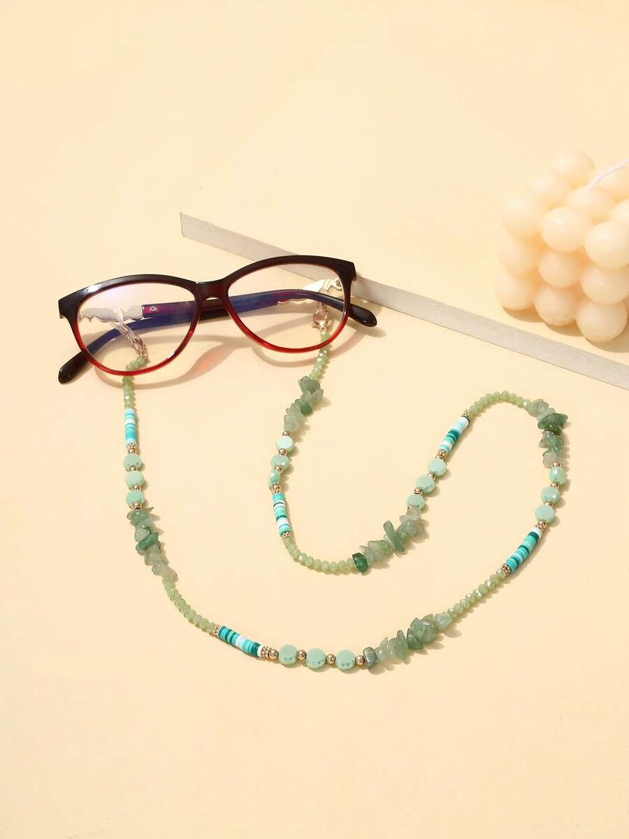1 pieza Cadena para gafas de cristal y metal, color aleatorio