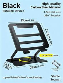 Giá đỡ laptop/máy tính bảng có thể gập lại và điều chỉnh độ cao, khung tản nhiệt bằng hợp kim, giá nâng màn hình xoay được. - Nhiều màu - Xem 11