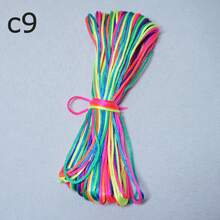 1pc/1set, 20m/Pc 1.5mm Wide Polyester DIY Jewelry Handmade Rope, Dyed Nylon Thread, Chinese Knot Rope, DIY Bracelet Necklace Rope, Shamballa Rope, Used For Gift Box Packaging, Bracelet Rope, Paper Roll Binding, Korean Thread, Gift Binding Rope, Beading Rope, Wedding Party Colorful Rope, Textile Colorful Rope, Hair Braid Decoration Rope, Seven-Color Rainbow Gift Line Rope, 10pcs/15pcs Pack, Gift Binding Rope, Tassel Making Rope, Jade Thread Fine Rope - Wire - View 15