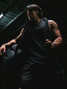 Men's Workout Tank Tops Quick Dry Sleeveless Shirts For Men Muscle Moisture Wicking Bodybuilding Gym Lightweight - màu đen - Xem 3