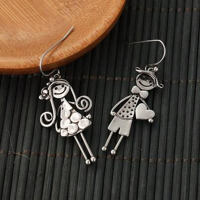 1 Pair Vintage Minimalist Pendant Earrings, Suitable As Jewelry Gift For Weddings And Banquets. Combines Bohemian Elegance And Minimalist Design.
